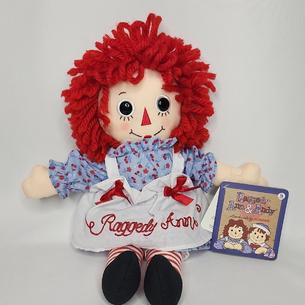 Hasbro Raggedy Ann Doll with Red Hair and Blue Dress